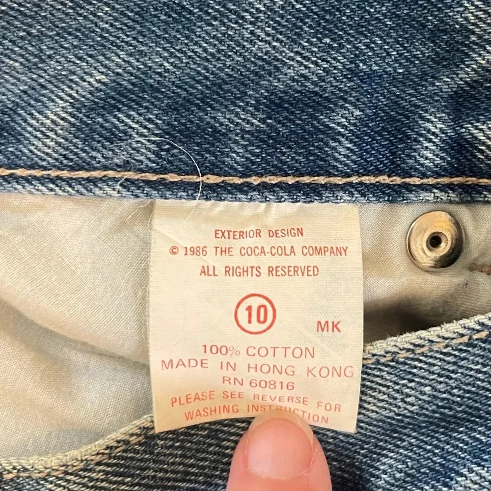Women’s Vintage 1986 Coca Cola medium wash high rise straight Jeans Size 10 - Picture 5 of 5